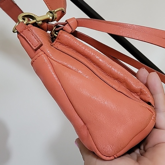 Lucky Brand Orange Koda Leather crossbody bag😍🥰 - Picture 7 of 15